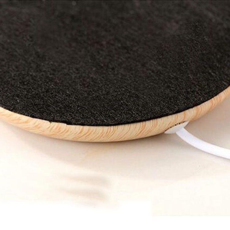 Wood Grain Marble Design USB Desktop Mug Cup Warmer Tea Coffee Drinks Heating Mat Pad, Random Color Delivery