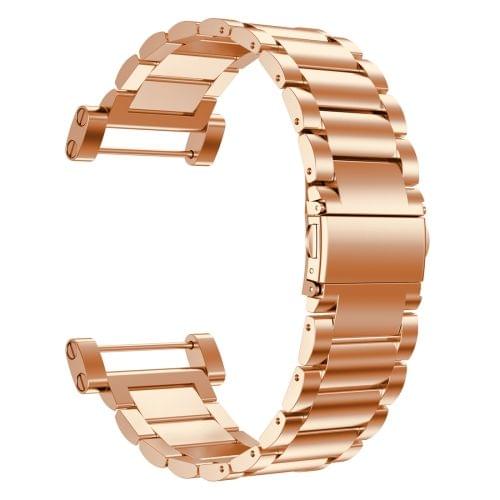 For Sunnto Black Core Series Stainless Steel Watch Bands, Width: 24mm(Rose Gold)