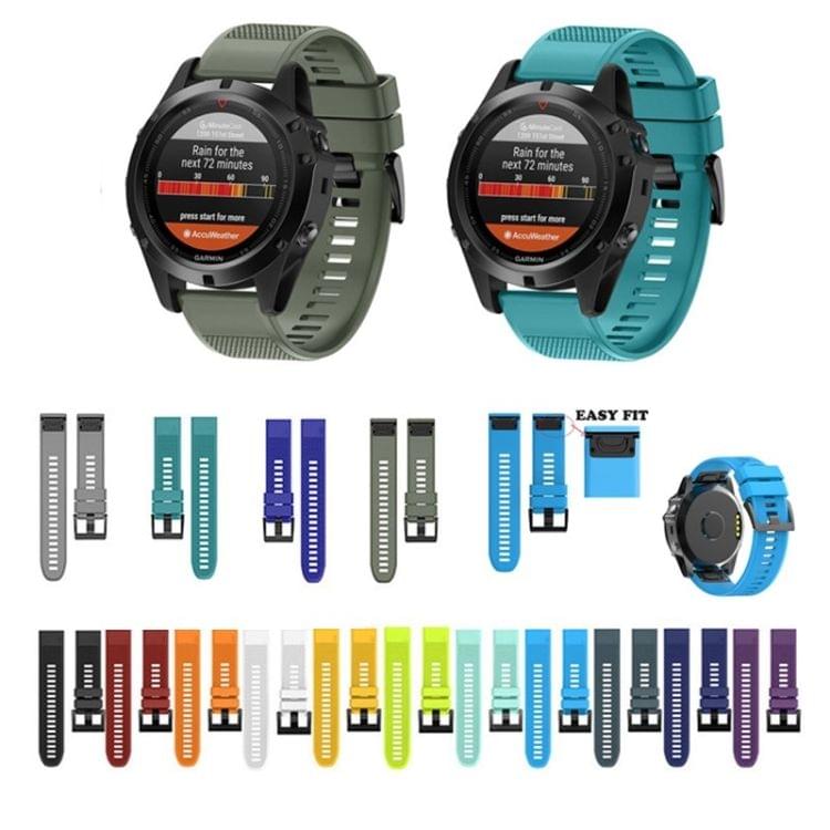 Quick Removable Silicone Wrist Strap for Fenix 5X 26mm(Blue Green)