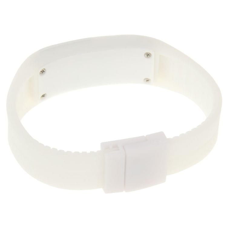 Fashion Waterproof Silicone Bracelet Watch with LED Display(White)