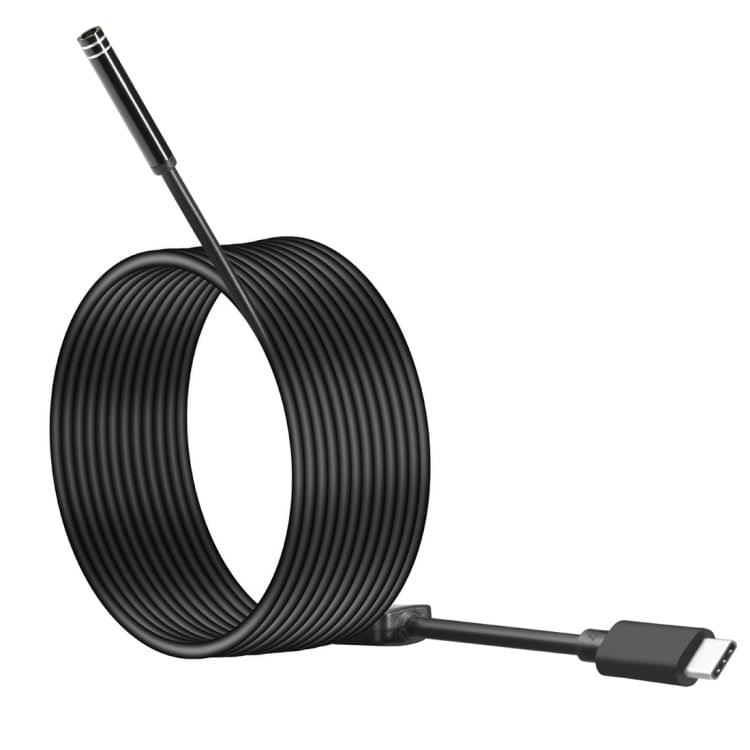 USB-C / Type-C Endoscope Waterproof Snake Tube Inspection Camera with 8 LED & USB Adapter, Length: 5m, Lens Diameter: 8mm