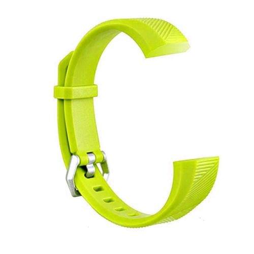 Children Silicone Twilled Wrist Strap for FITBIT ACE (Green)