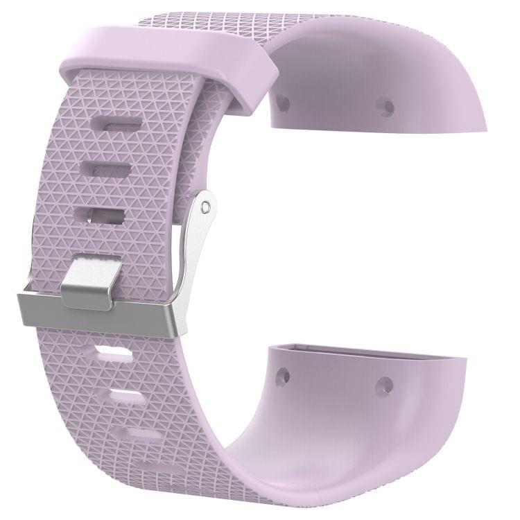 Rhombus Texture Adjustable Sport Wrist Strap for FITBIT Surge (Light Purple)