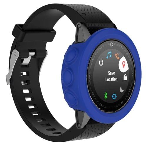 Solid Color Silicone Watch Protective Case for Garmin 5 / 5S / 5X(Blue)