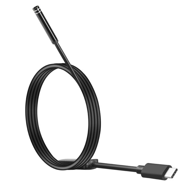 USB-C / Type-C Endoscope Waterproof IP67 Snake Tube Inspection Camera with 8 LED & USB Adapter, Length: 1m, Lens Diameter: 7mm