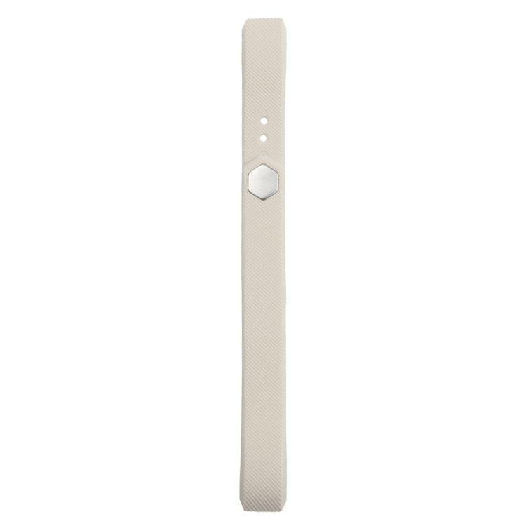 For Fitbit Alta Watch Oblique Texture Silicone Watchband, Small Size, Length: about 18.5cm(Beige)