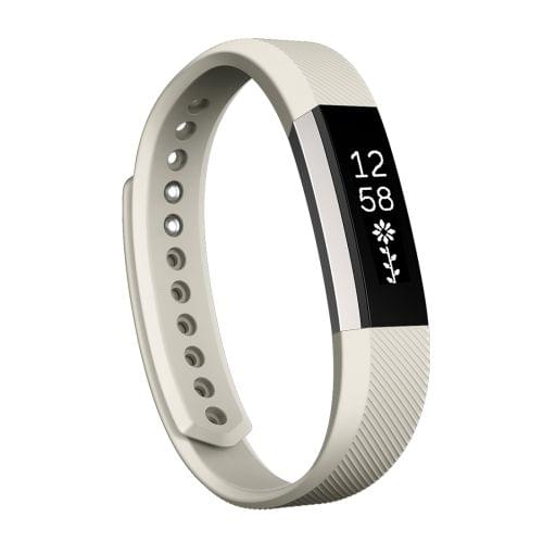 For Fitbit Alta Watch Oblique Texture Silicone Watchband, Small Size, Length: about 18.5cm(Beige)