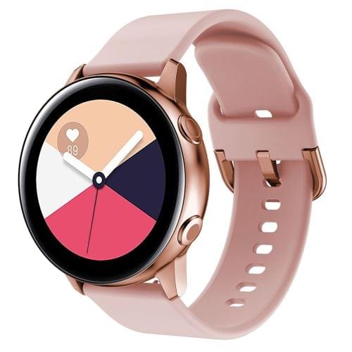 Smart Watch Electroplated Buckle Wrist Strap Watchband for Galaxy Watch Active (Pink)