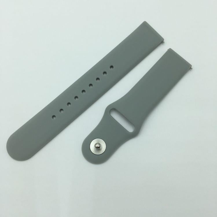 Monochrome Silicone Strap for Apply Samsung Galaxy Watch Active 22mm(gray)