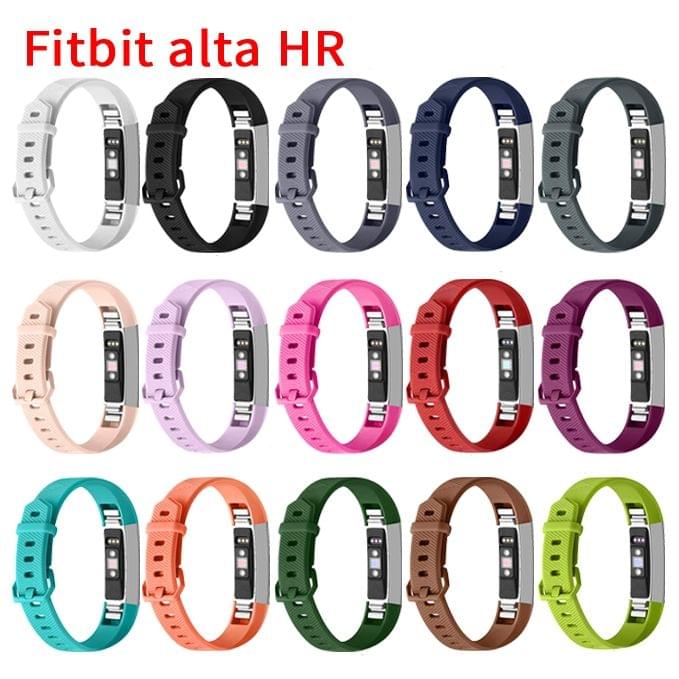 Solid Color Silicone Wrist Strap for FITBIT Alta / HR (White)