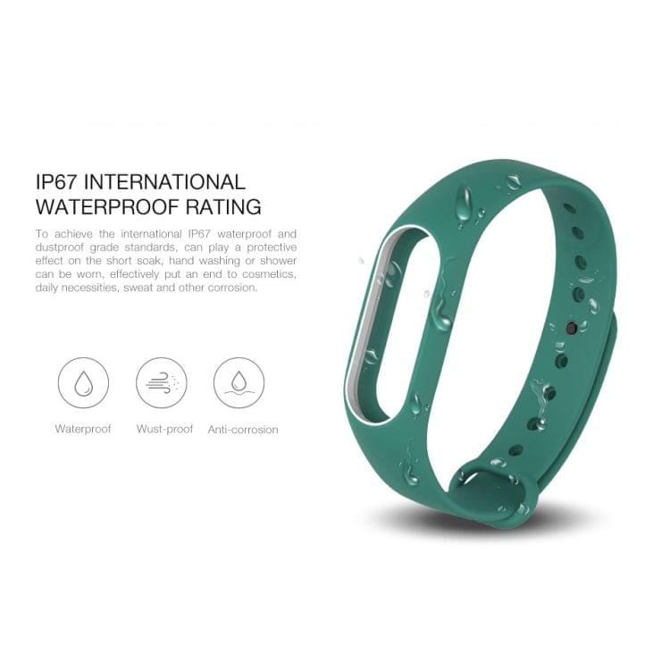 For Xiaomi Mi Band 2 Colorful Silicone Wrist Strap, Watch Band,Host not Included(Army Green)