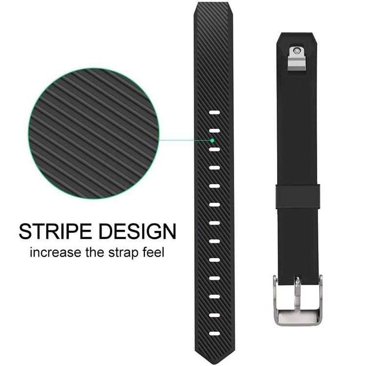 Children Silicone Twilled Wrist Strap for FITBIT ACE (White)