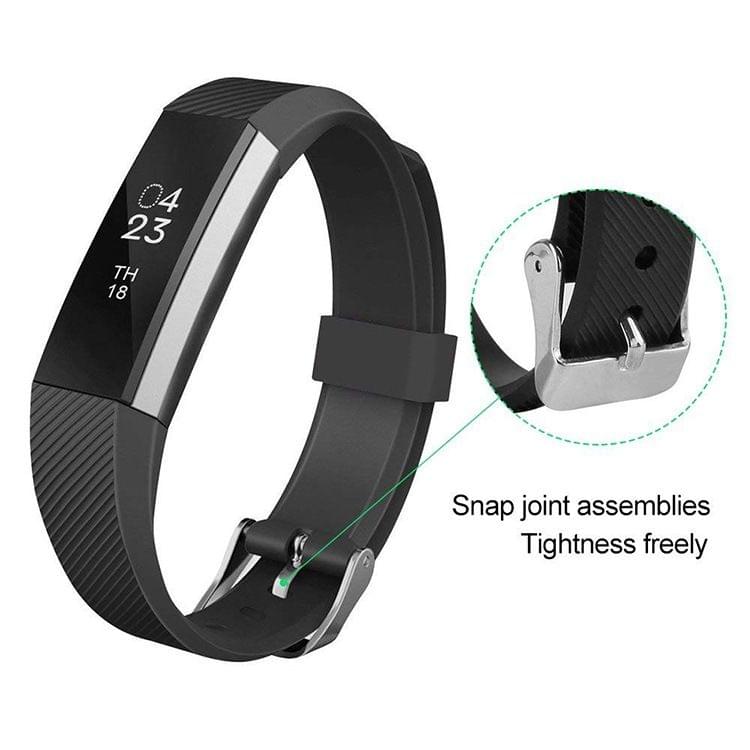 Children Silicone Twilled Wrist Strap for FITBIT ACE (White)