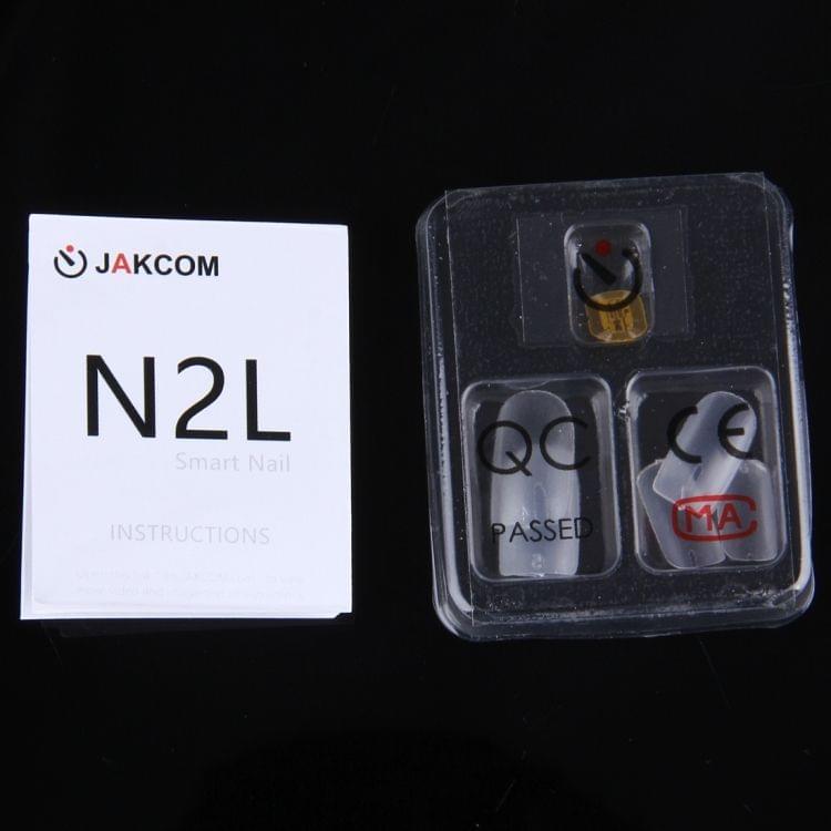 JAKCOM N2L Wearable Waterproof Smart Nail IC Card Smart Manicure with Connect Phone Flash LED & 6 PCS Nails, Support NFC / BUS Card / Metro Card / Access Control Card / Shopping Card / Parking Card(Brown)