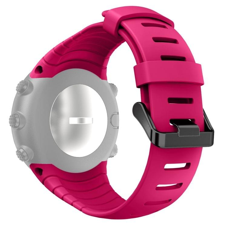 For Sunnto Core Series Square Steel Buckle Silicone TPU Watch Bands(Magenta)