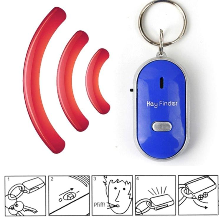 Mini LED Whistle Key Finder Flashing Beeping Remote Lost Keyfinder Locator Keyring for children(red)