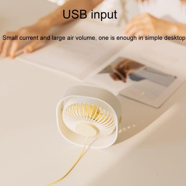 360 Degree Rotation  Wind 3 Speeds Mini USB Desktop Fan (Dark Blue)