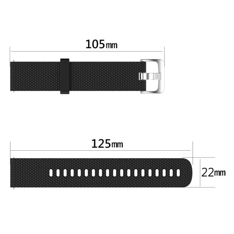 Smart Watch Silicone Wrist Strap Watchband for POLAR Vantage M 22cm(Black)