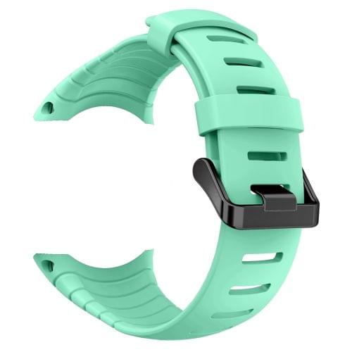 For Sunnto Core Series Square Steel Buckle Silicone TPU Watch Bands(Mint Green)