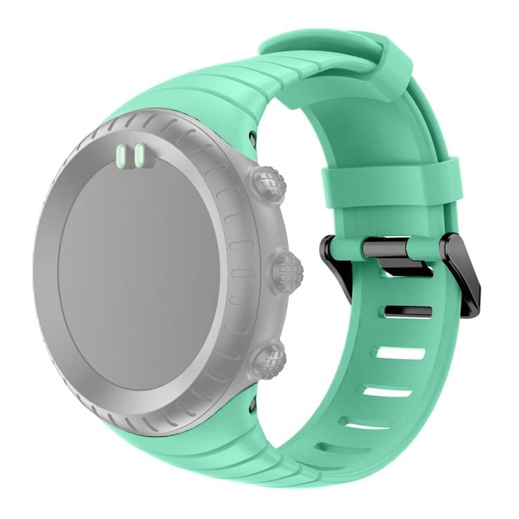 For Sunnto Core Series Square Steel Buckle Silicone TPU Watch Bands(Mint Green)