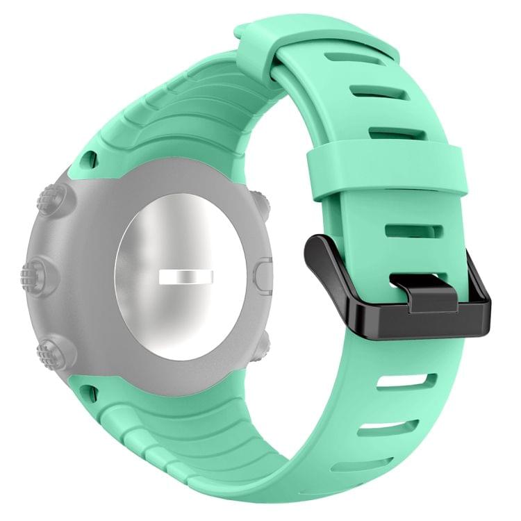 For Sunnto Core Series Square Steel Buckle Silicone TPU Watch Bands(Mint Green)