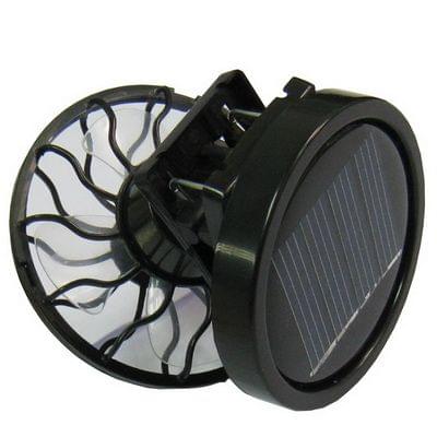 Mini Clip-on Solar Power Cell Travel Cooling Cool Fan(Black)