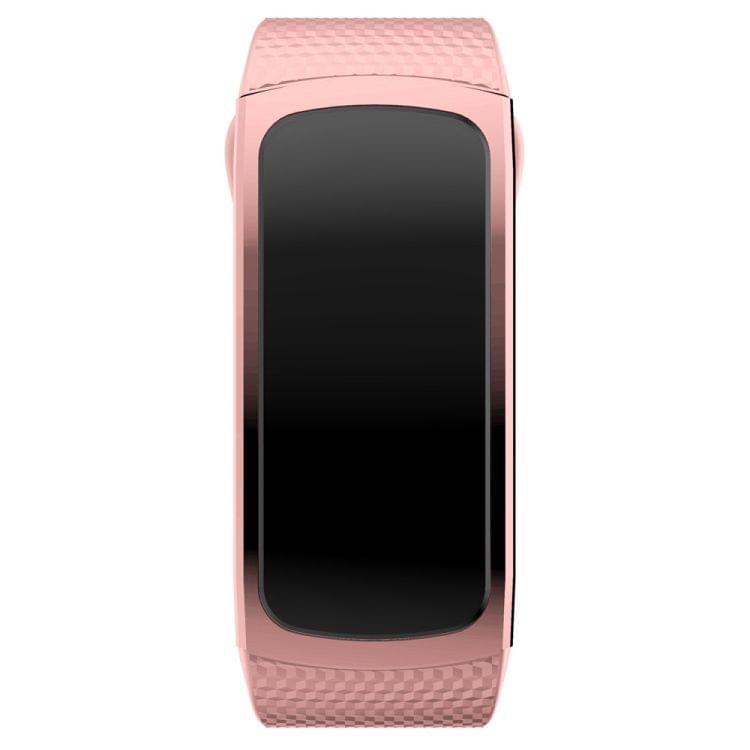 Silicone Wrist Strap Watch Band for Samsung Gear Fit2 SM-R360, Wrist Strap Size:150-213mm(Pink)