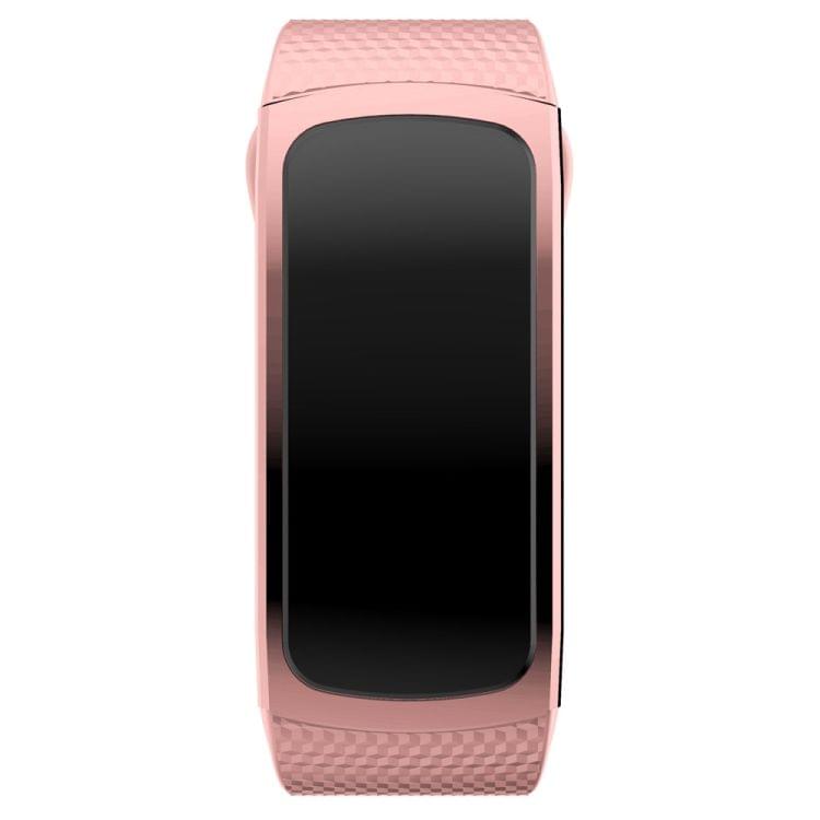 Silicone Wrist Strap Watch Band for Samsung Gear Fit2 SM-R360, Wrist Strap Size:150-213mm(Pink)
