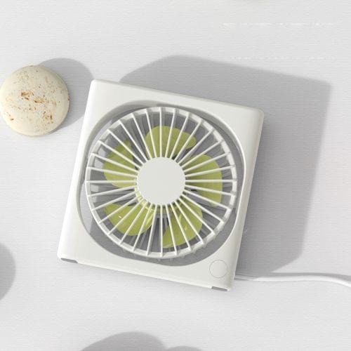 Benks F15 Adjustable Angle USB Charging Mute Desktop Electric Fan, Support 3 Speed Control (White)
