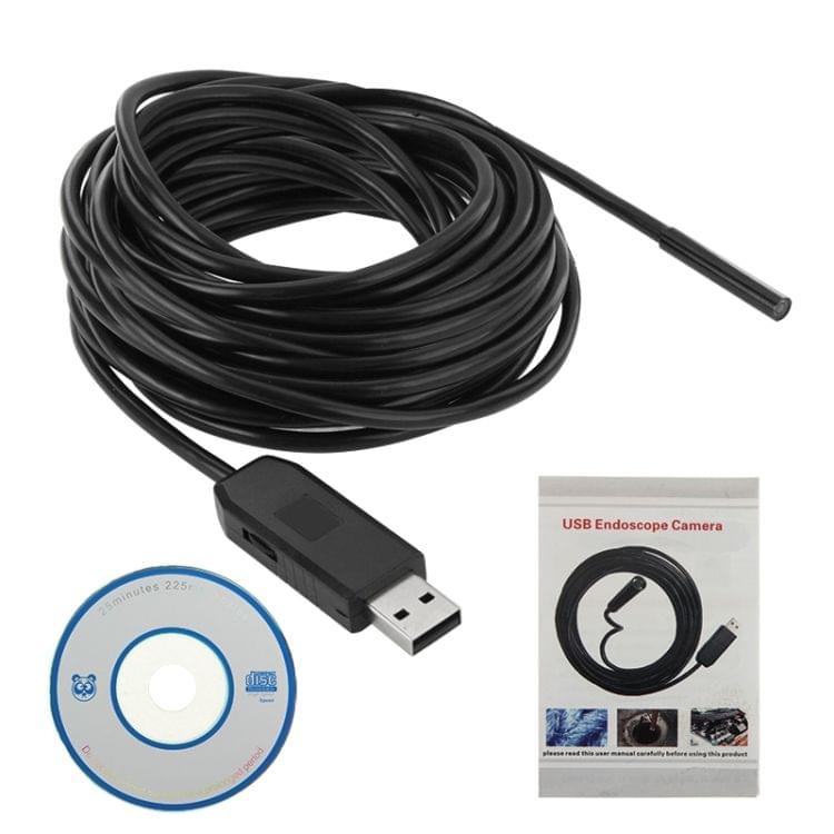 Waterproof USB Endoscope Inspection Camera with 6 LED, Length: 7m, Lens Diameter: 5.5mm(Black)