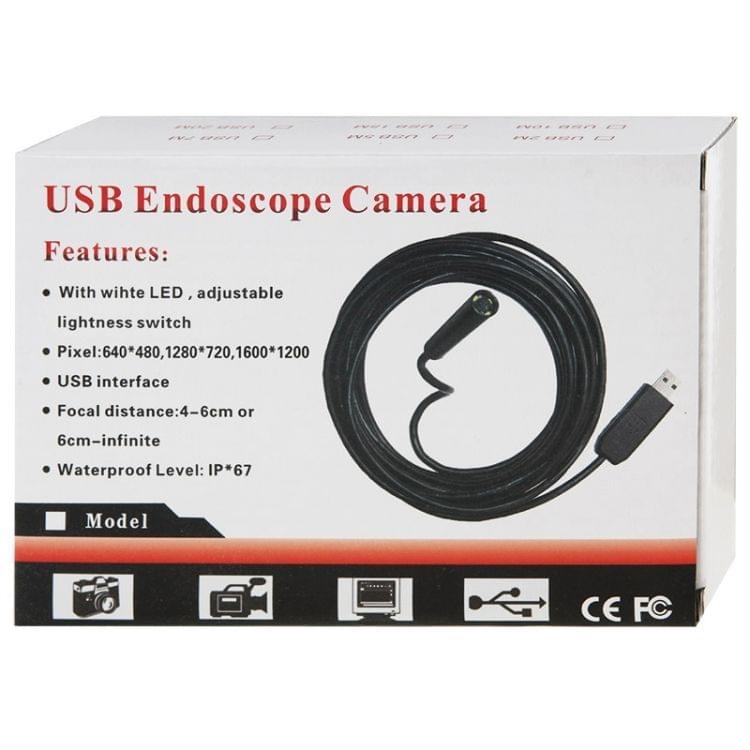 Waterproof USB Endoscope Inspection Camera with 6 LED, Length: 7m, Lens Diameter: 5.5mm(Black)