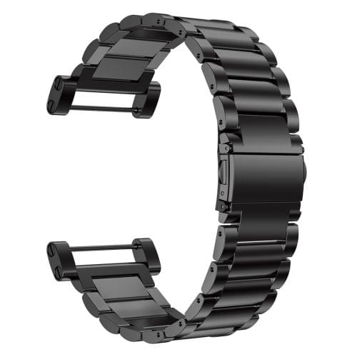 For Sunnto Black Core Series Stainless Steel Watch Bands, Width: 24mm(Black)