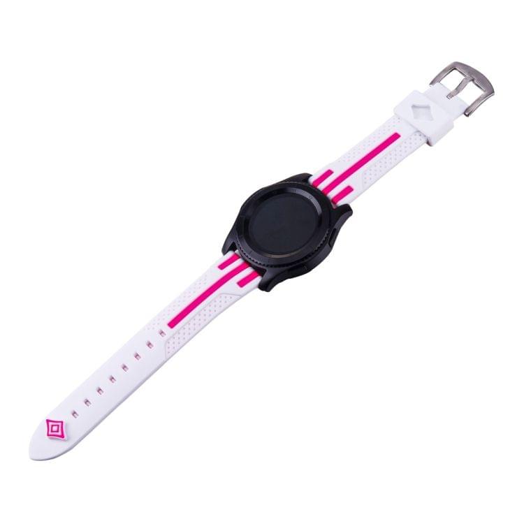 Samsung S3 Simple Fashion Stripes Pattern Watches Band (White+Magenta)