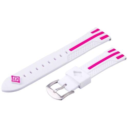 Samsung S3 Simple Fashion Stripes Pattern Watches Band (White+Magenta)