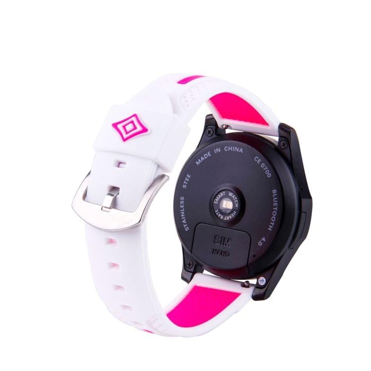 Samsung S3 Simple Fashion Stripes Pattern Watches Band (White+Magenta)