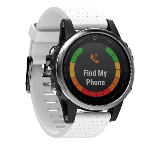 Quick Removable Silicone Wrist Strap for Fenix 5S 20mm(White)