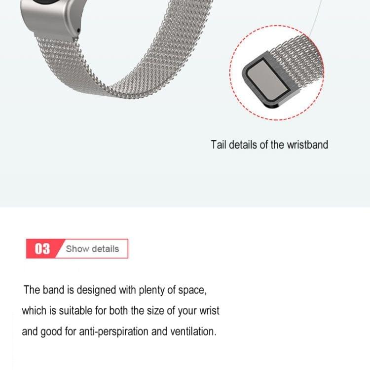 Mijobs Milan SE Metal Strap for Xiaomi Mi Band 3 & 4 Strap Stainless Steel Magnetic Bracelet Buckle Wristbands Replace Accessories, Host not Included(Gold)