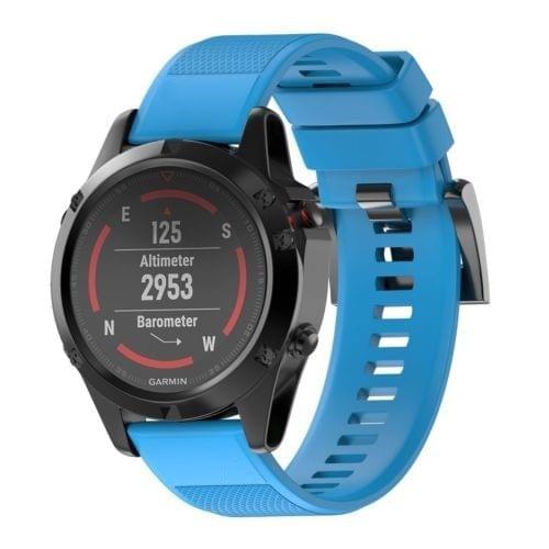 Quick Removable Silicone Wrist Strap for Fenix 5 22mm(Sky Blue)