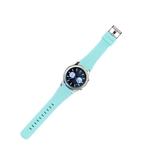 For Samsung Gear S3 Classic Smart Watch Silicone Watchband, Length: about 22.4cm(Light Green)