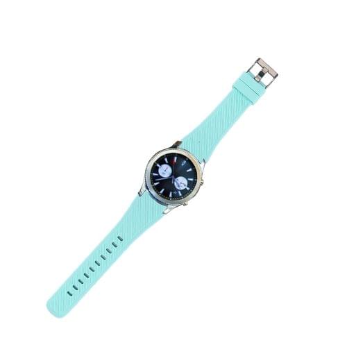 For Samsung Gear S3 Classic Smart Watch Silicone Watchband, Length: about 22.4cm(Light Green)