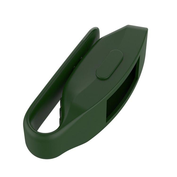 Smart Watch Silicone Clip Button Protective Case for Fitbit Inspire HR(Army Green)