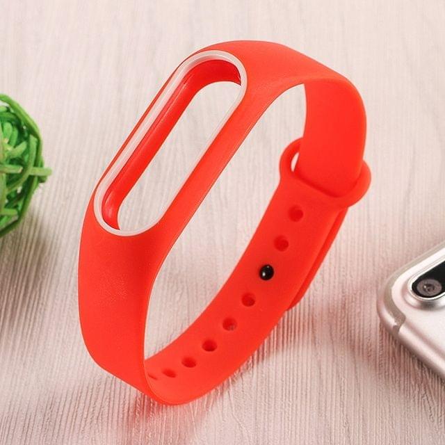 For Xiaomi Mi Band 2 Colorful Silicone Wrist Strap, Watch Band,Host not Included(Red)