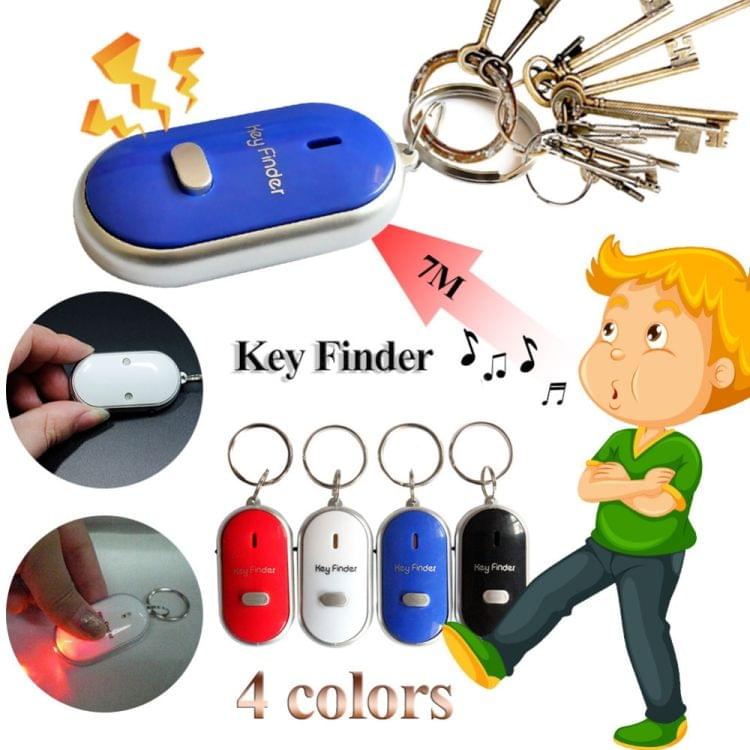 Mini LED Whistle Key Finder Flashing Beeping Remote Lost Keyfinder Locator Keyring for children(blue)