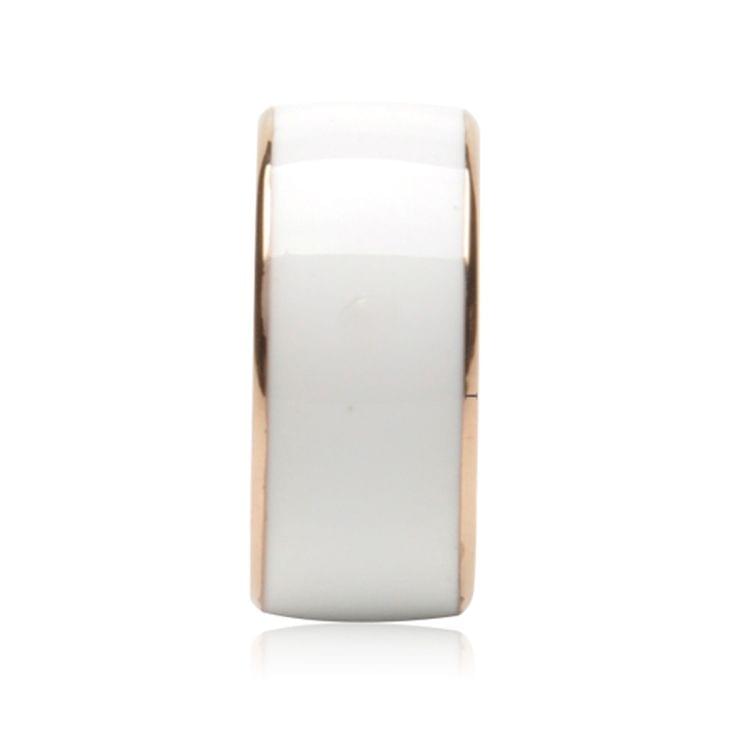 JAKCOM R3F 18K Rose Gold Smart Ring, Waterproof & Dustproof, Health Tracker, Wireless Sharing, Push Message, Inner Perimeter: 66mm(White)