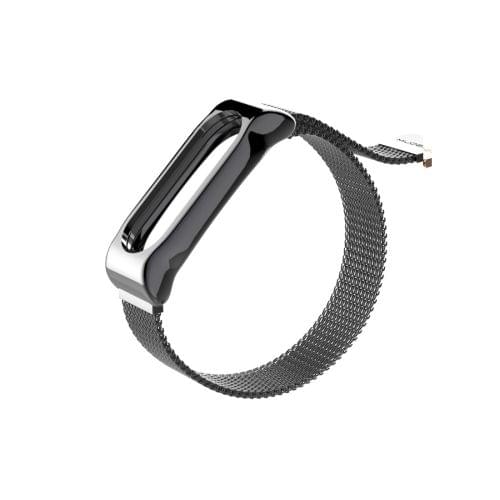 Milan SE Mijobs Metal Strap for Xiaomi Mi Band 2 Strap Stainless Steel Magnetic Bracelet Wristbands Replace Accessories, Host not Included(Black)