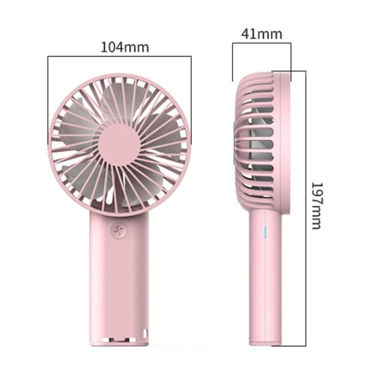 Lenuo Portable USB Charging Desktop Handheld Electric Fan, Support 3 Speed Control(Pink)
