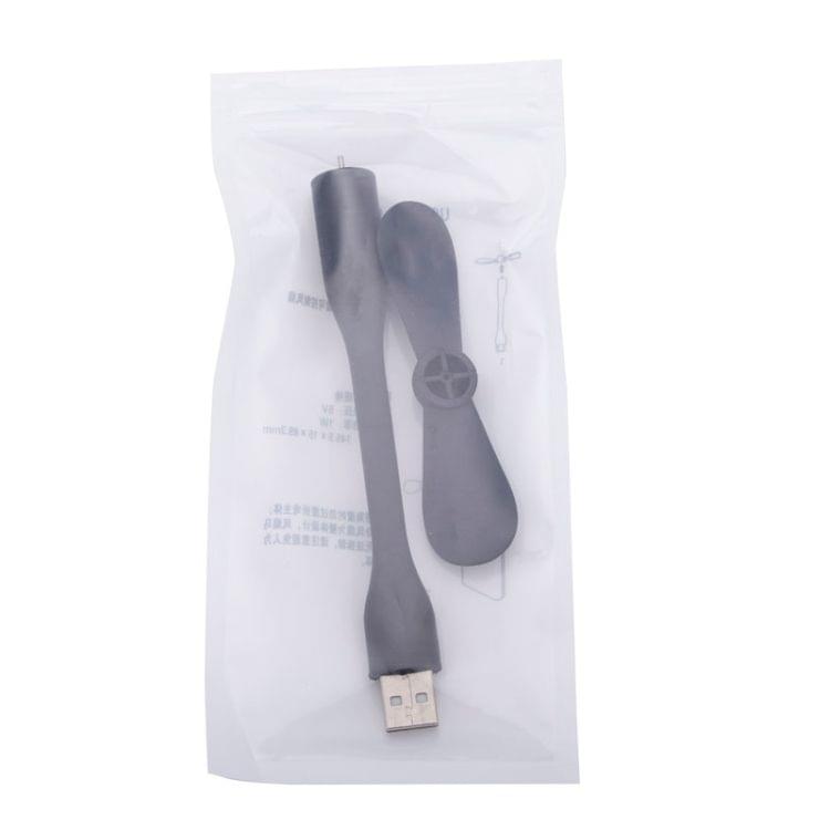 Flexible Mini Portable USB Powered 2-Blade USB Fan(Black)