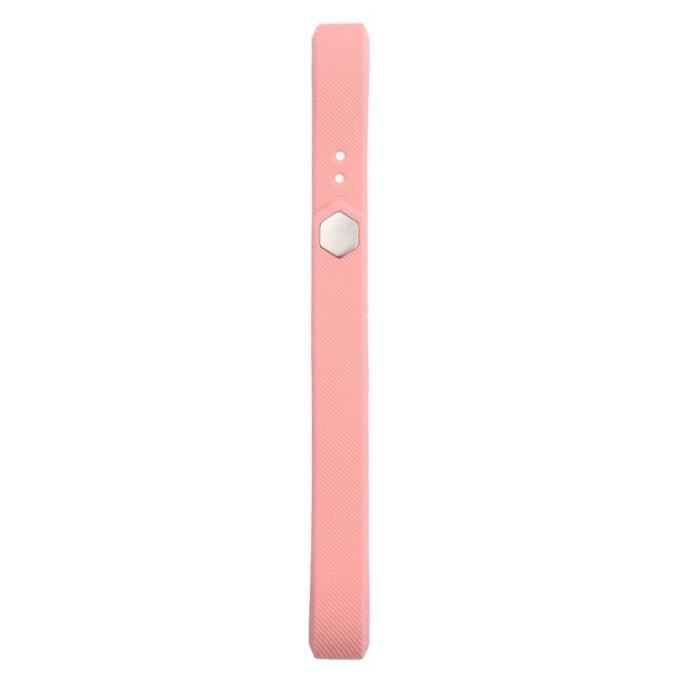 For Fitbit Alta Watch Oblique Texture Silicone Watchband, Small Size, Length: about 18.5cm(Pink)