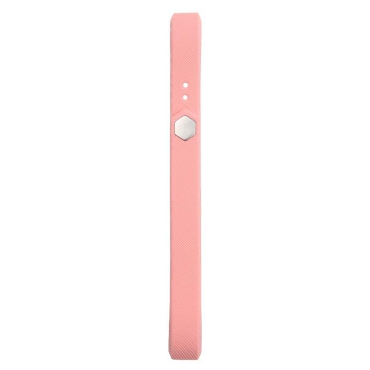 For Fitbit Alta Watch Oblique Texture Silicone Watchband, Small Size, Length: about 18.5cm(Pink)