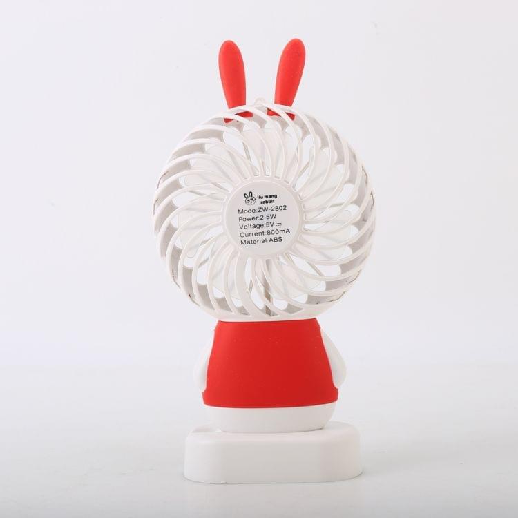 Rabbit Shape Portable Cute USB Charging Desktop Electric Fan, Random Color Delivery
